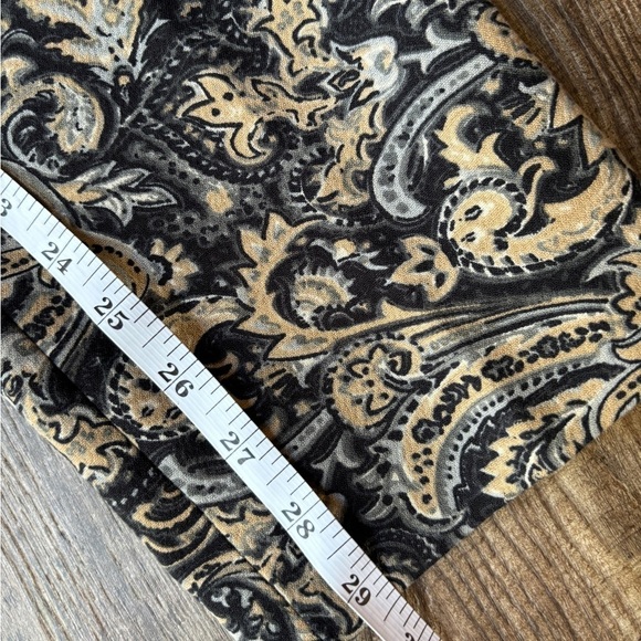 Talbots Hampshire Paisley Ankle Pants Black/Gray/Beige Women's Size 6 - Picture 14 of 16